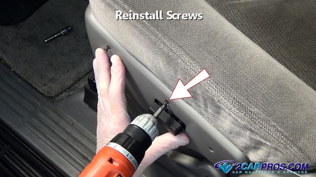 reinstall tighten seat switch plastic cover