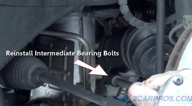 reinstall intermediate bearing bolts