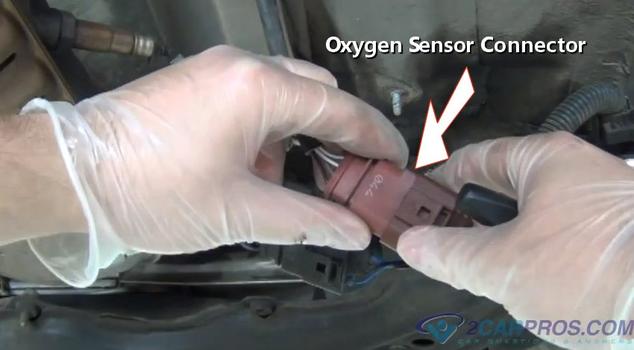 releasing oxygen sensor connector