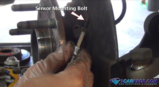 remove abs wheel speed sensor mounting bolt