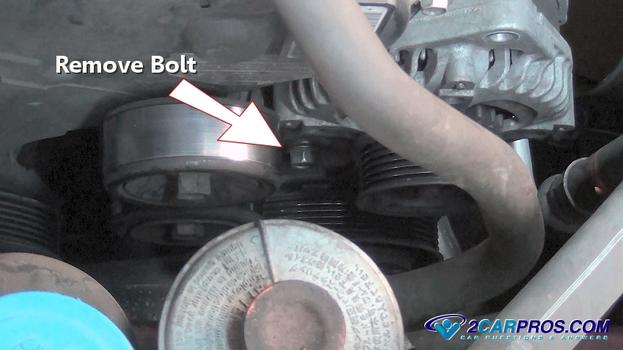 remove alternator mounting bolt