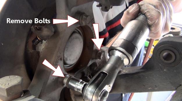 remove axle bearing hub mounintg bolts