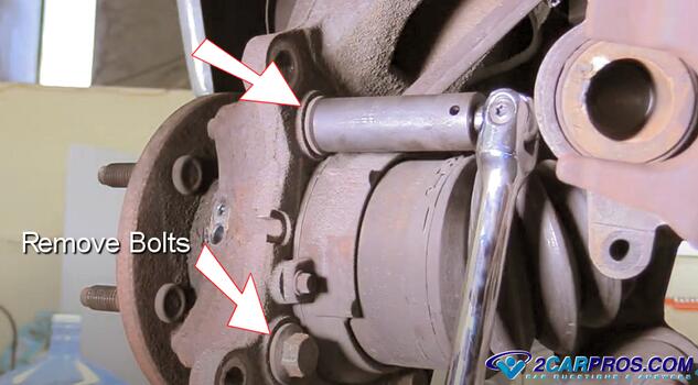remove bearing hub mounting bolts