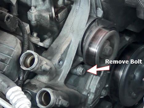 remove bolt from tensioner