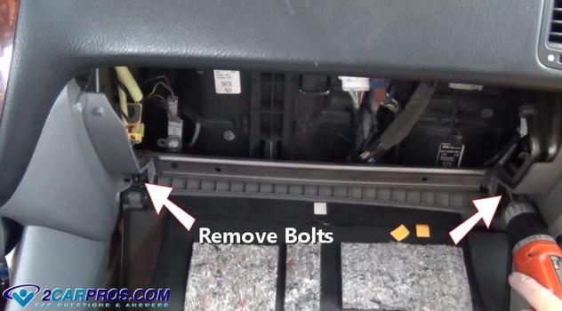 remove cross brace bolts