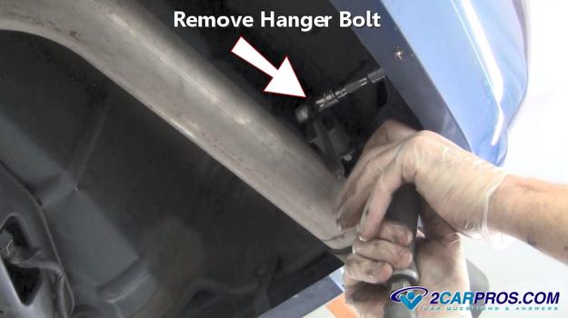 remove exhaust hanger bolt