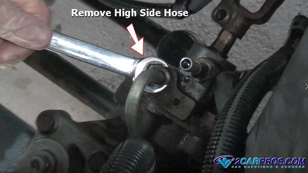 remove high side hose