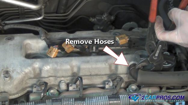 remove hose valve cover
