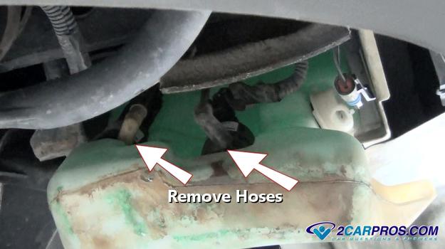 remove hoses washer pump