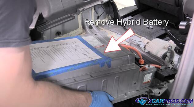remove hybrid battery