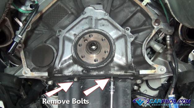 remove oil pan bolts