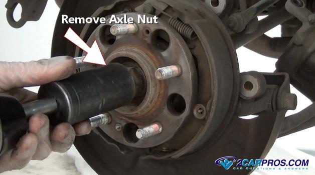 remove rear axle nut