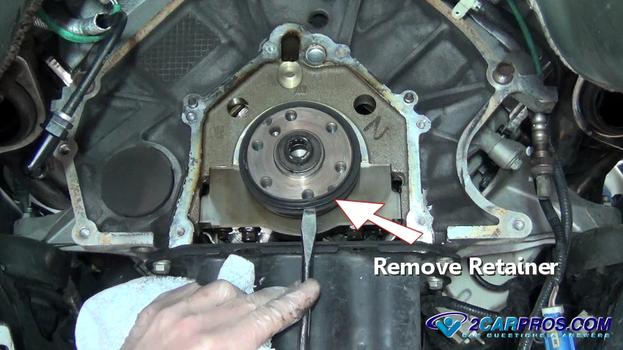 remove rear main seal retainer