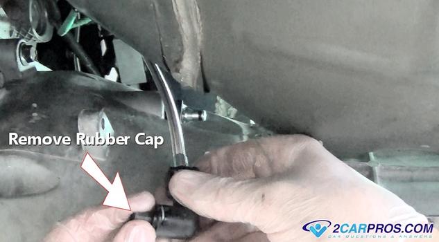 remove rubber cap