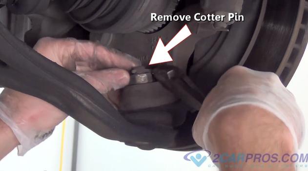 remove ball joint cotter pin