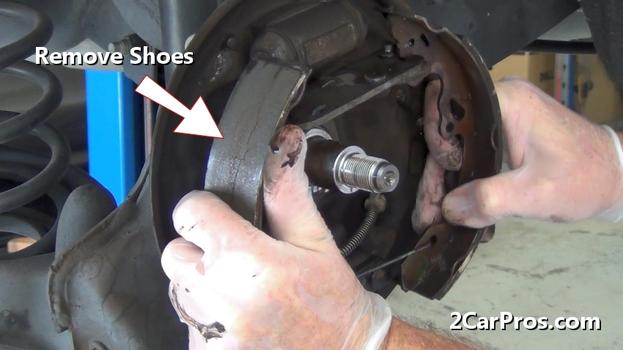 remove brake shoes
