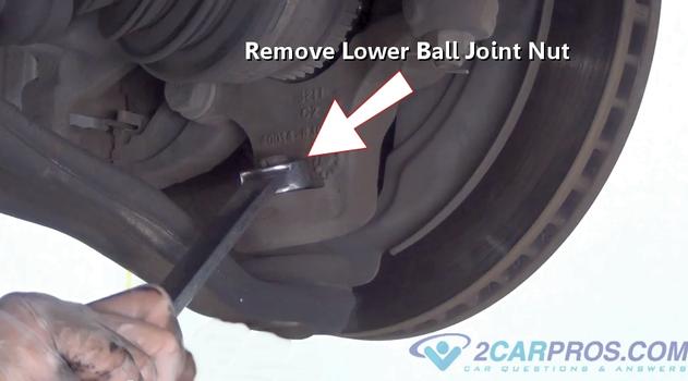 remove lower ball joint nut