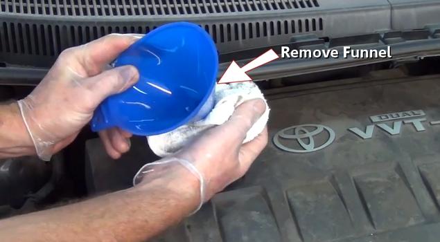 remove oil funnel