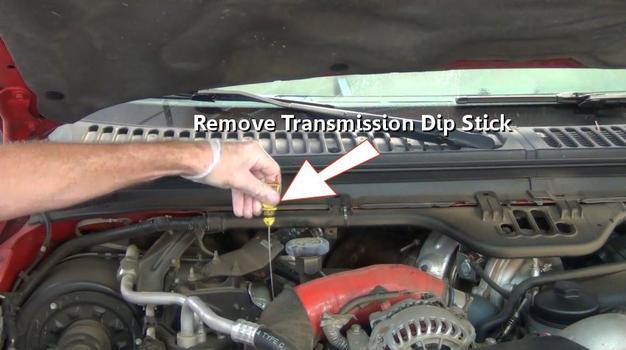 remove transmission dip stick