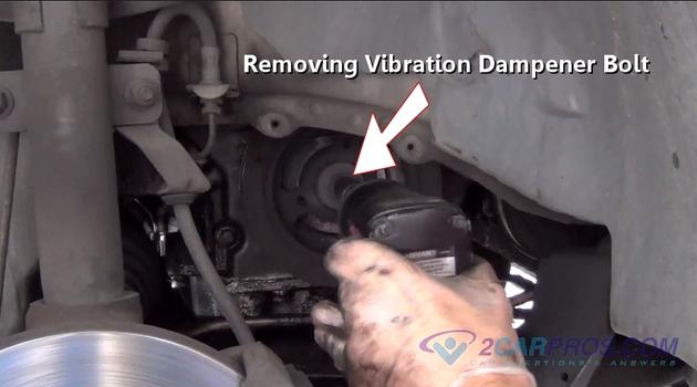 remove vibration dampener bolt