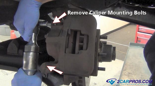 removing caliper bolts