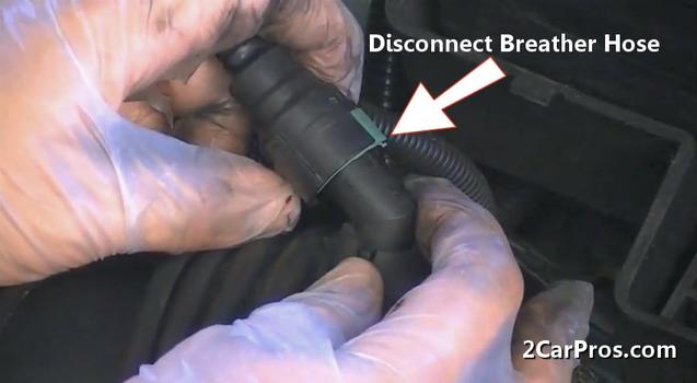 removing breather hose