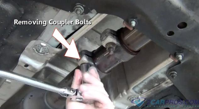 removing catalytic converter coupler bolts