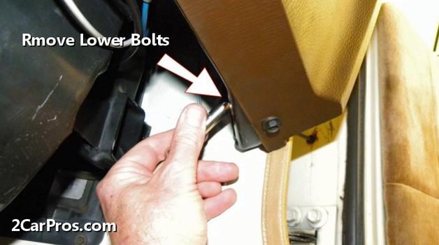 removing lower dash mounting bolts