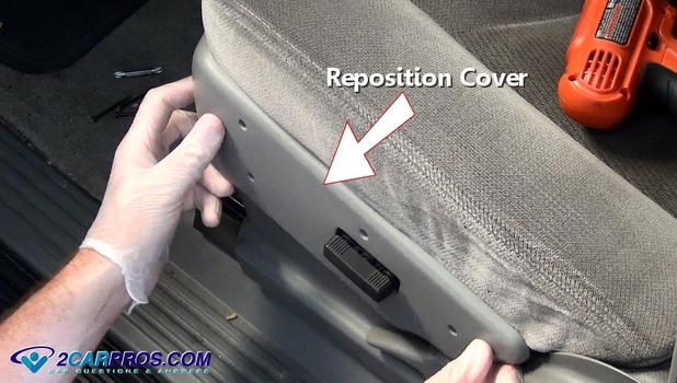 reposition seat switch side cover