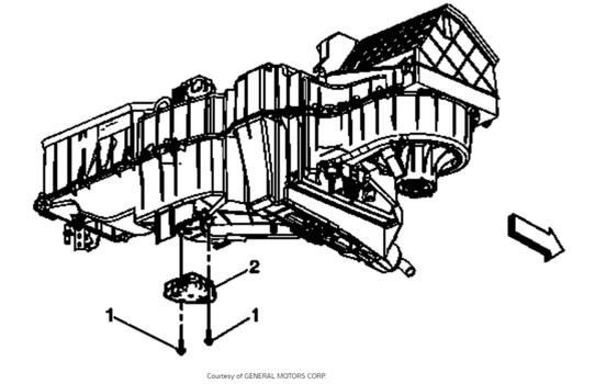 right blend door actuator location