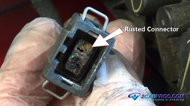 rusted electrical connector