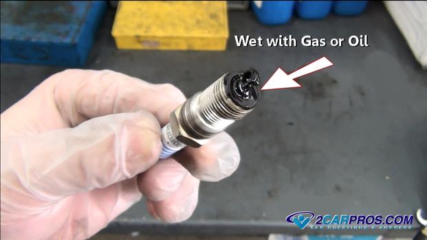 spark plug fouled oil gas