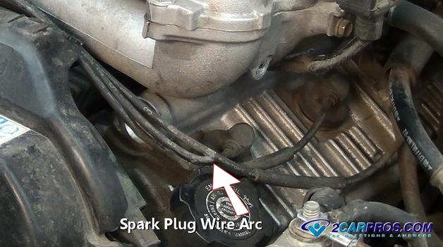 spark plug wire arc