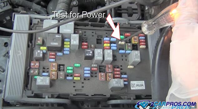 test abs traction control fuse for power