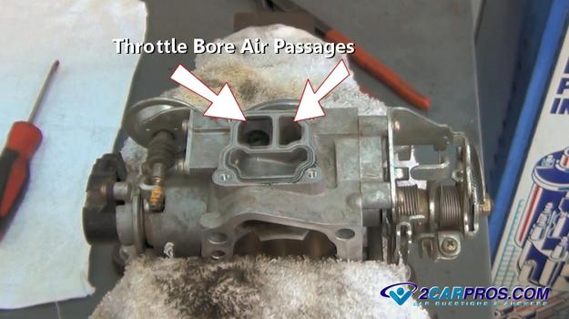 throttle bore air passages
