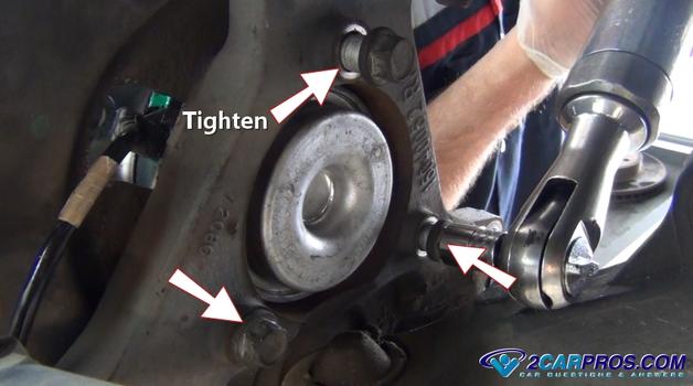 tighten bearing hub bolts
