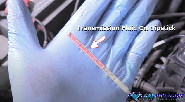 transmission fluid on dipstick