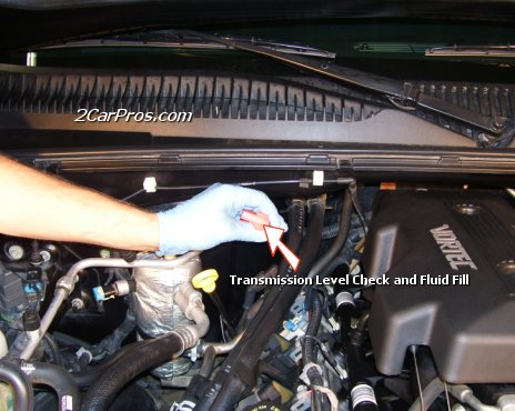 07 saturn vue transmission dipstick location