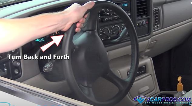 turn steering- wheel back and forth