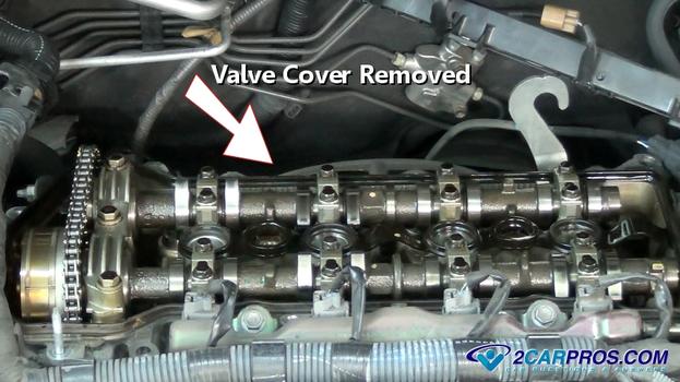 valve cover removed