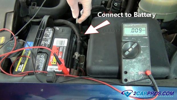 voltmeter connect battery