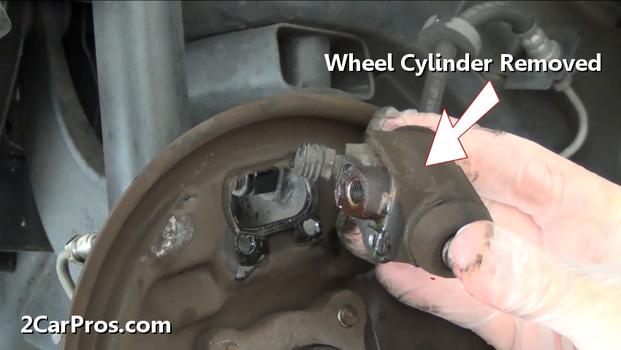 wheel cylinder removed