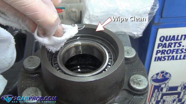 wipe clean bearing hub