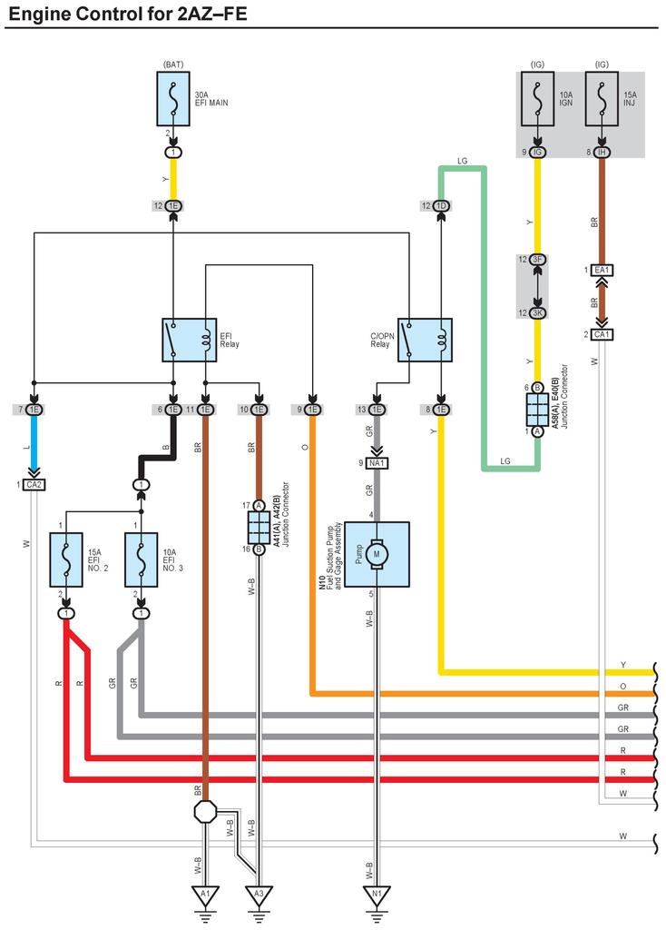 Wiring Diagram Needed For The Fuel System Relays And Fuel Pump