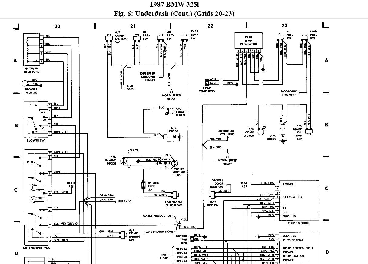 Bmw 325i A/c Problem: My 87 Bmw 325i A/c Wont Come on I Serviced ...  Bmw E30 Air Conditioning Wiring Diagram    2CarPros