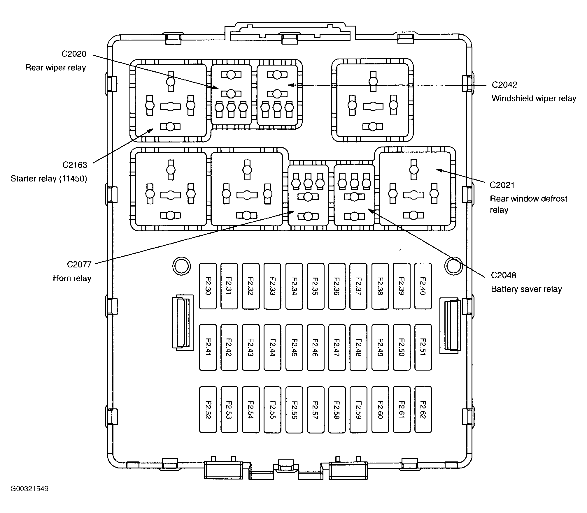 2002 ford focus fuse box