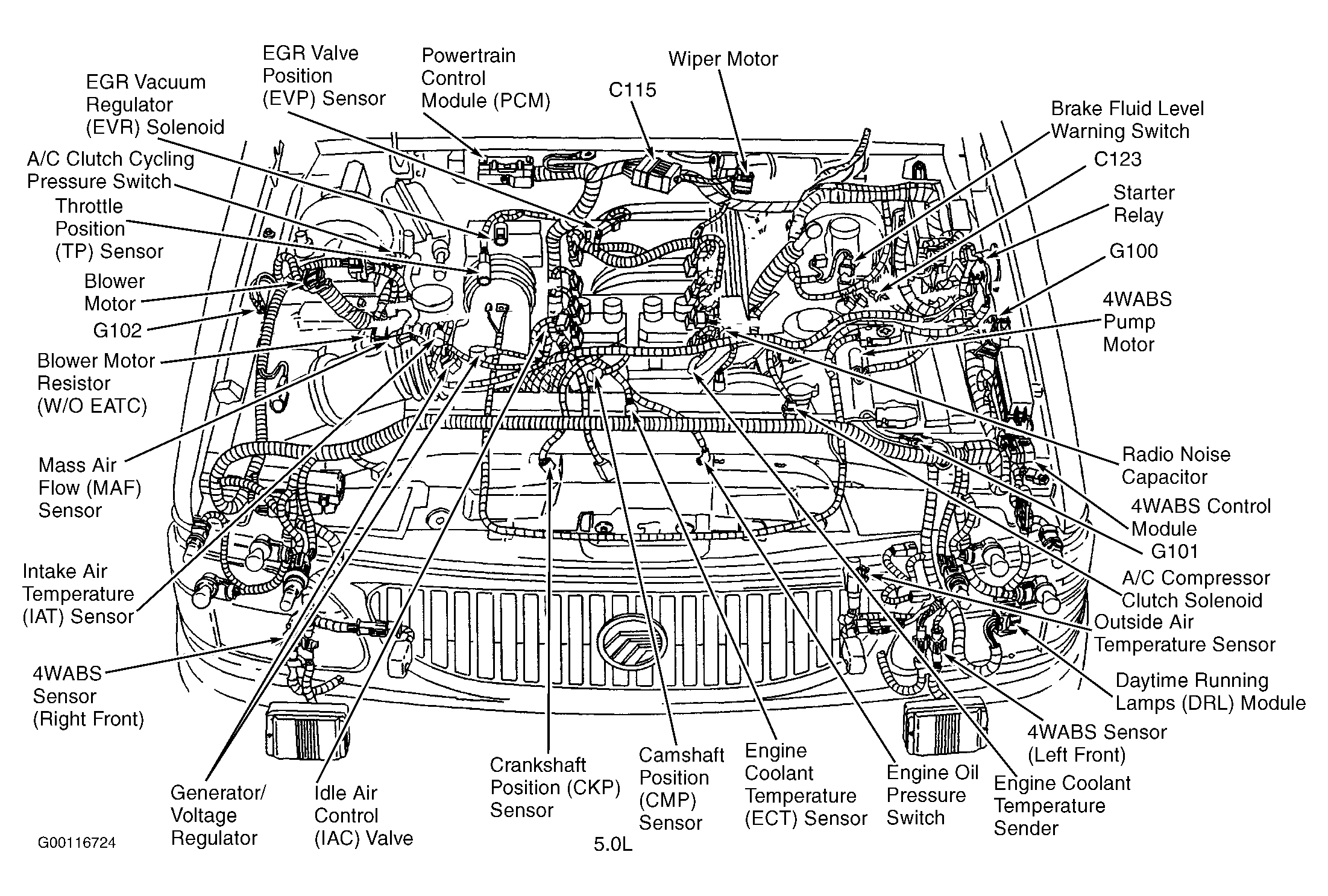 96 Mountaineer Engine Diagram