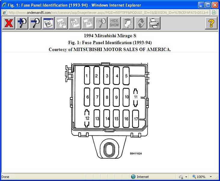 94 Mit Mirage Inside Fuse Box Diagram  Just Purchased Car