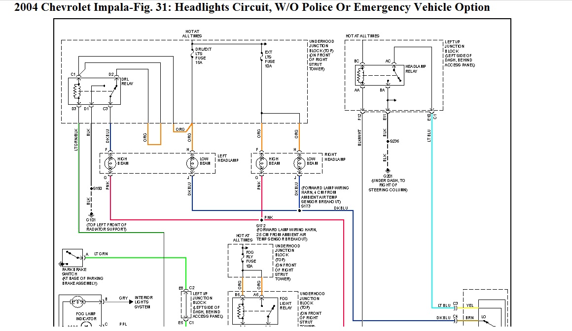 2003 Impala Headlight Wiring Diagram