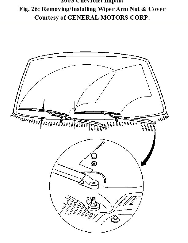 How to Remove 2005 Impala Wiper Arms My Wife Was Using the Wipers...